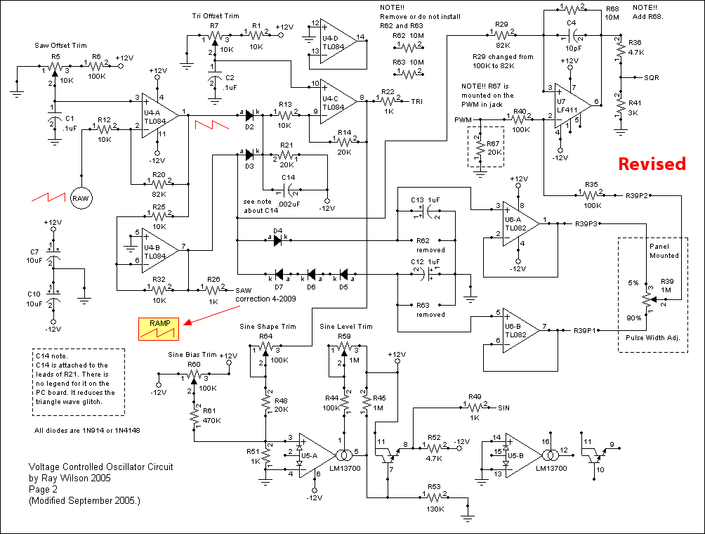 Voltage Controlled Oscillator original Page 2 PDF Circuit Diagram